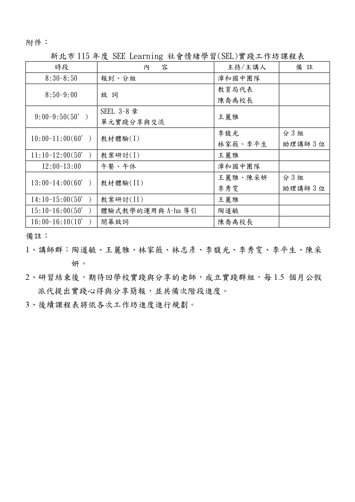 SEE Learning 社會情緒學習(SEL)實踐工作坊3